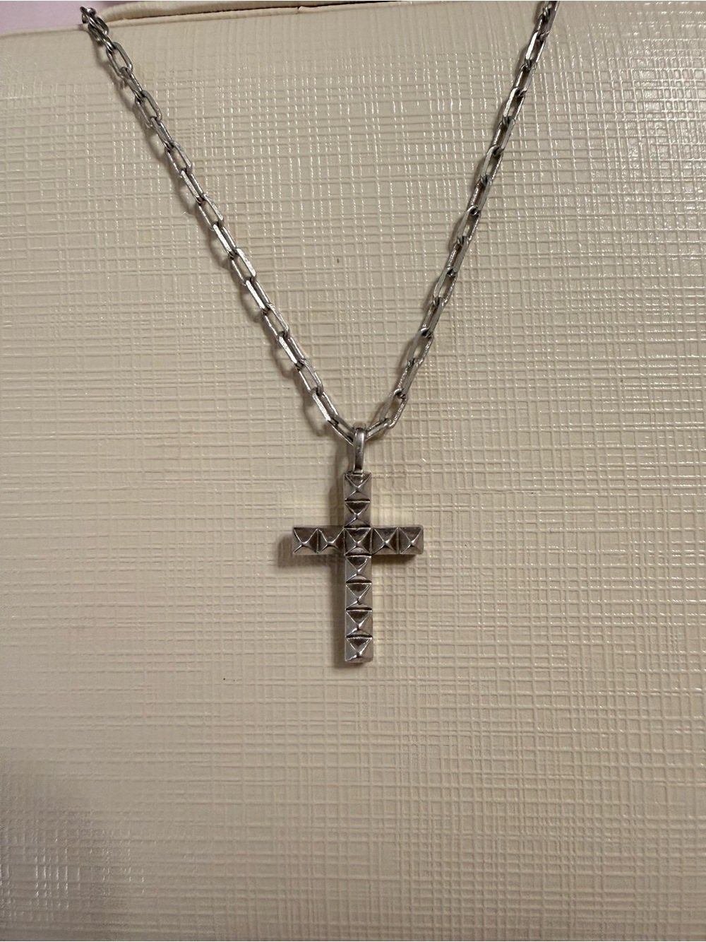 Kendra Scott Jada Silver Cross Pendant Necklace Retired
